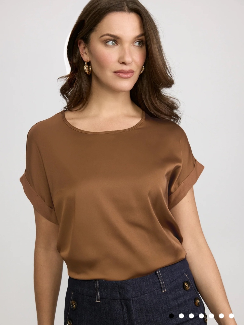 Laura Cap Sleeve Top Tee Blue Atelier